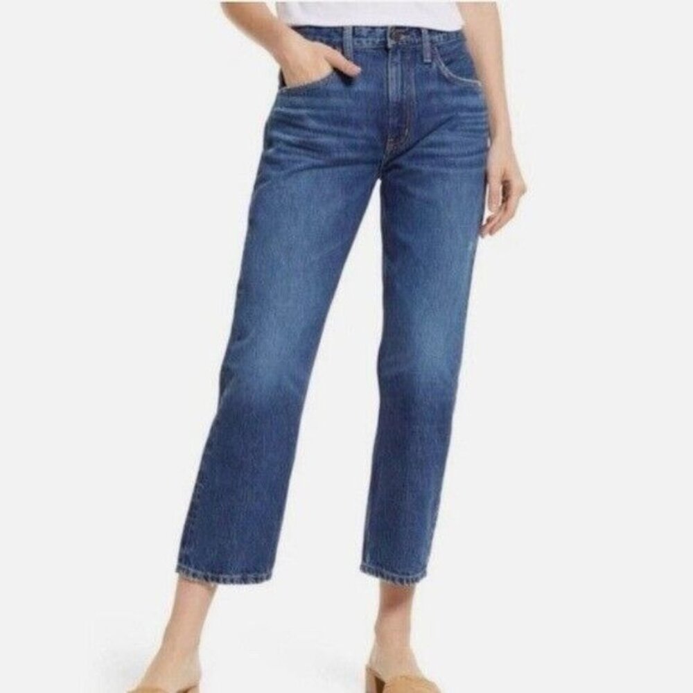 Etica Women's Size 28 Rhea Organic Cotton Straight Leg Mid Rise Crop Jeans
